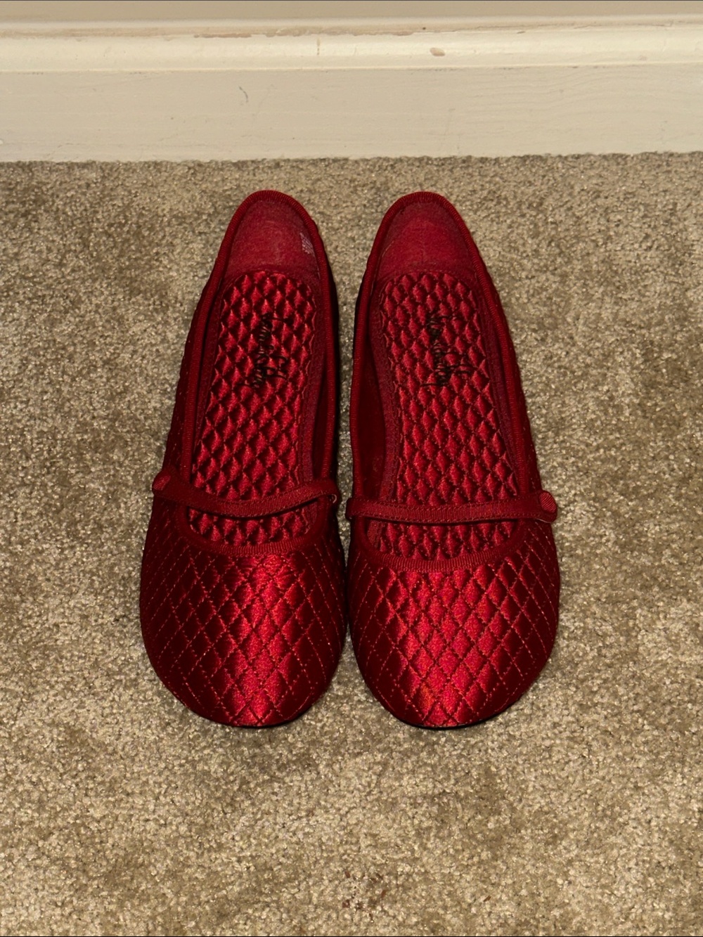 Sam & Libby Quilted Red Slip-On Loafers